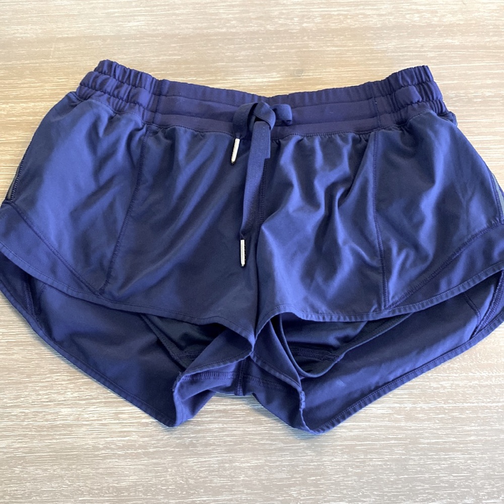 Lululemon running shorts navy blue size 6